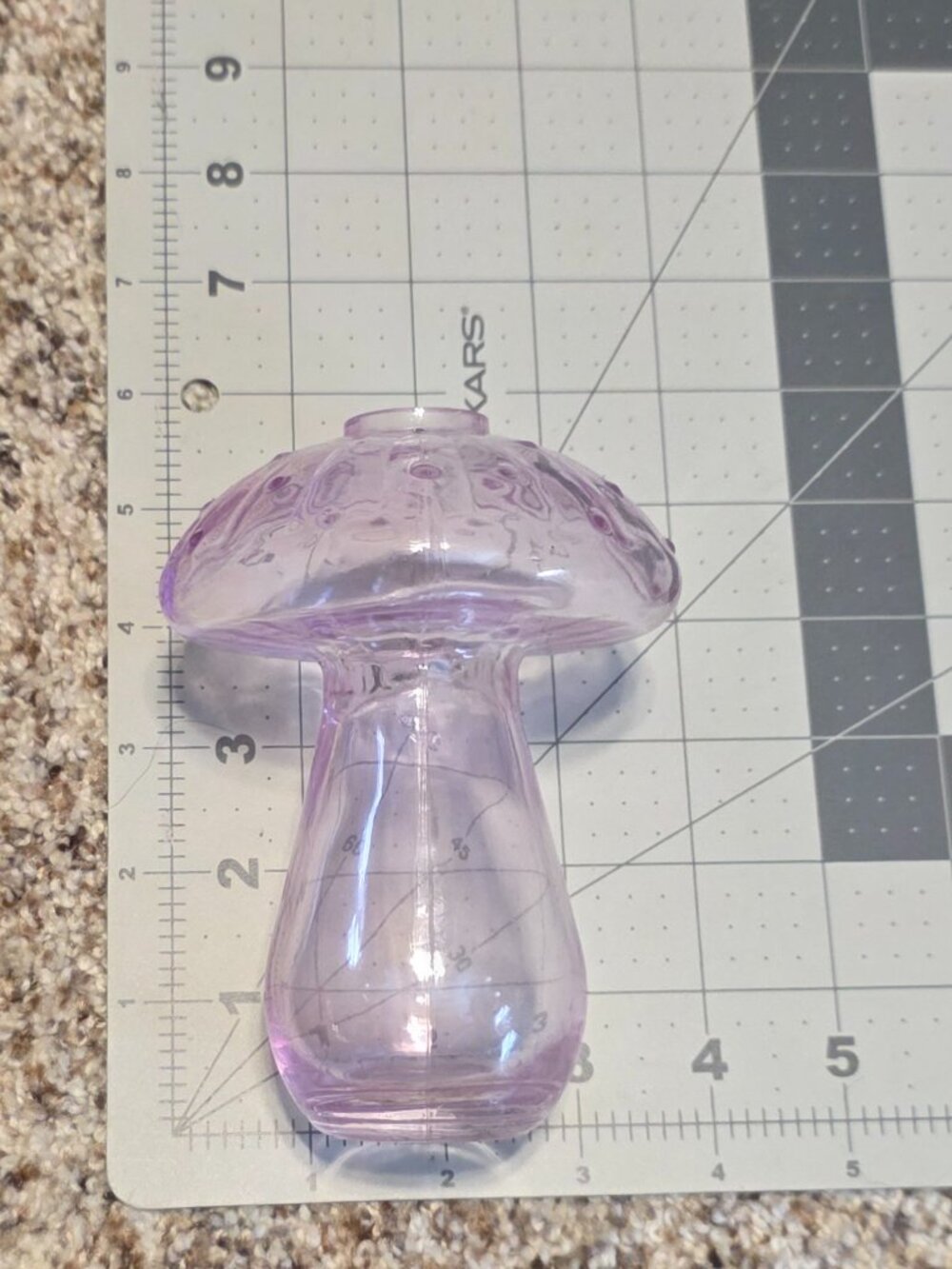 Purple pink Art Glass Decorative Mushroom Vase vintage - Picture 6 of 6